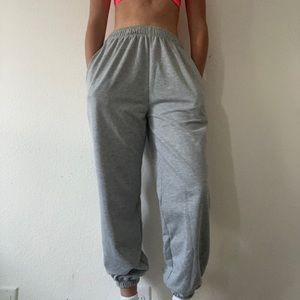 Grey sweatpants oversized